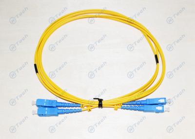 China 0.3dB Insertion Loss Armored Fiber Optic Patch Cable Duplex 3M Fiber Jumper for sale