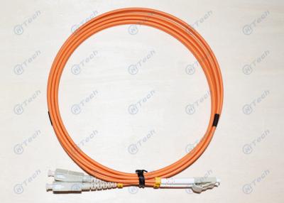 China Orange Color Fiber Optic Jumper SC LC Duplex / Simplex For Data Communication Network for sale