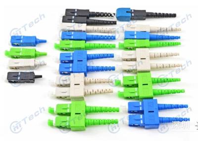 China Various Color SC UPC Fiber Connector , 2.0 / 3.0mm Pre Assembly Fiber Fast Connector for sale