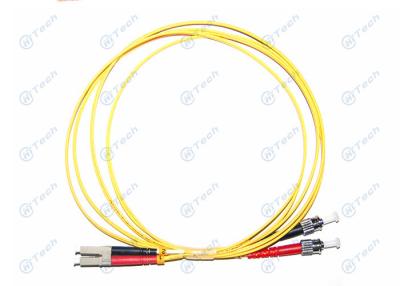 China Yellow Color Fiber Optic Jumper 9/125um Duplex LC-ST PVC Cable 100% Product Testing for sale