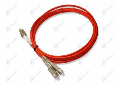 China SC multimodo do cabo do remendo da ligação em ponte da fibra ótica ao tipo de lustro do PC do duplex do LC à venda