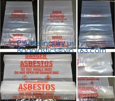 China Plastic Manufacturer Extra Large Heavy Duty Clear Asbestos Garbage Removal Construction Waste Bags, bagplastics, bagease for sale