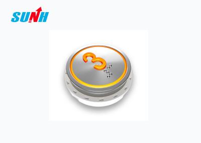 China Botão da chamada do elevador da forma redonda, anti botões estáticos do elevador do braile à venda