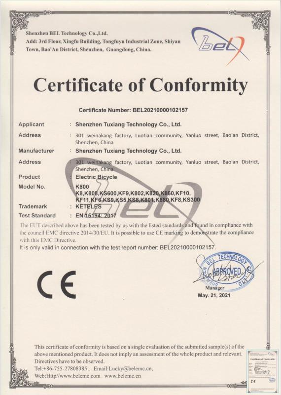 CE-EMC - Shen zhen Tuxiang Technology co.,Ltd