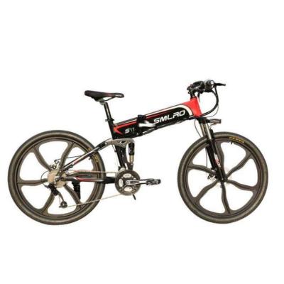 China 0.5KW 26 Inch Folding Electric Bike With Shimano Gear Multifunctional for sale