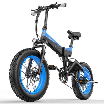 China 13AH 20 Inch Electric Fat Bike , Lankeleisi Folding Bike With Alloy Fork for sale