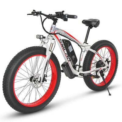 China Smlro 26 Inch Fat Tire Electric Bike Downtube With 1KW 13AH Battery for sale