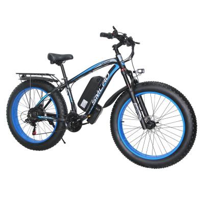 China 48V Fat Tyre Electric Bike , Electric Bike 26 Inch 80-100km Pedal Assist Mode for sale
