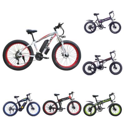 China 1000W Fat Tire Electric Bike Folding Brushless Geared With Lithium Battery 13Ah for sale