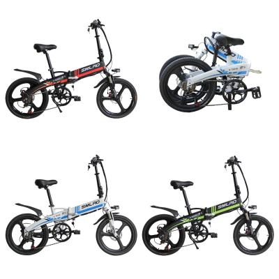 China 0.35kw 20 Inch Fat Tire Folding Electric Bike 20mph 6061 Alu Foldable Frame for sale