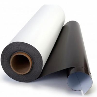 China Solvent Printing Adhesive Magnetic Car Sticker Roll 400mic Thickness for sale
