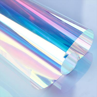 China Anti Scratch Cold Laminating Film Colorful 50mic Dichroic Glass Film for sale