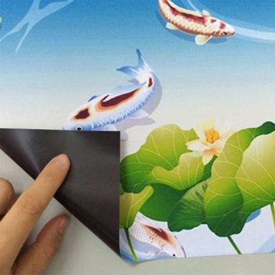 China Rubber Sign Magnetic Sheet Roll White No Glue Sheet Vinyl Waterproof Printable for sale