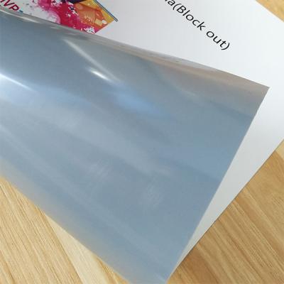 Chine 300 Micron Block-Out Polyester Roll Up Film Grey Pet Transparent Self Adhesive Film à vendre