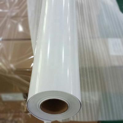 China Self Adhesive Glossy Vinyl Wall Wrap 100mic 30N/Inch Wall Graphics Vinyl en venta