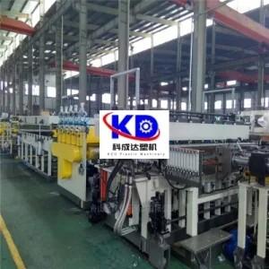 China 2500mm Corrugated Pet Extruder Machine Hollow Pp Pe Board Extrusion Line for sale