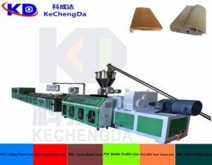 China 180 a 260 kg/h Extrusora de perfiles de WPC Máquina de extrusión de marcos de puertas Doble tornillo en venta