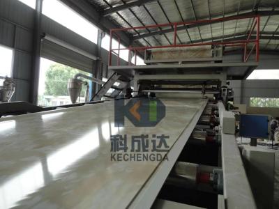 China 500kgh To 600kgh  Plastic Sheet Extrusion Line Imitation PVC Marble Sheet Production Line for sale