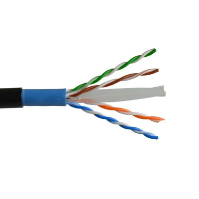 China UV Resistance Waterproof Outdoor Cat6 Cable 305M High Twisted 4 Pair UTP Exterior for sale