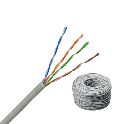 China OEM Network 4pr Lan CAT5E UTP Cable 24AWG 0.5mm CCA BC 1000m Per Roll for sale