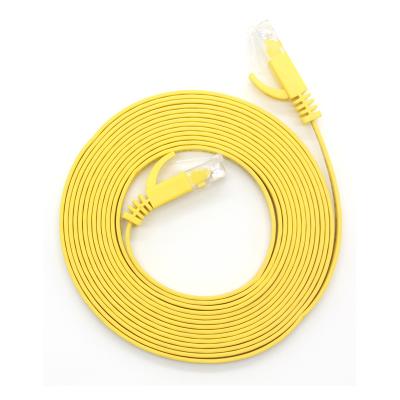 China RJ45 Cat 6 UTP LAN Cable , Cat5e Flat Patch Cord 30awg Pure Copper for sale