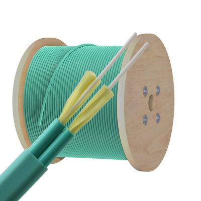 China Excellent Mechanical Non Armored Twin Flat Fiber Optic Cable OM1 OM2 OM3 OM4 for sale