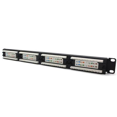 China 24 Port UTP Server Patch Panel , T568A / T568B Cat 5E Patch Panels for sale