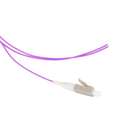 China 1m Yellow SM Purpel OM3 OM4 SC LC Fiber Optic Cable Pigtail With Male Connector for sale