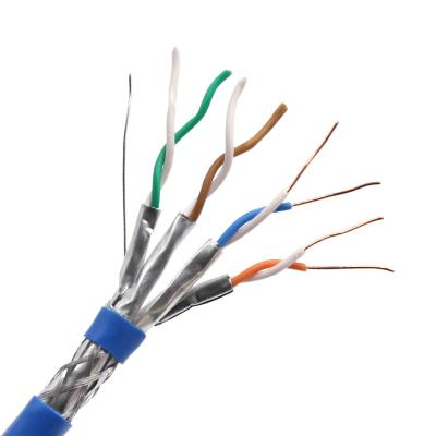 China 4 Twisted Pair Shielded Braiding Copper SFTP Lan Cable Cat7 Customized à venda