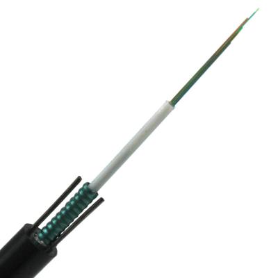 China Manufacturer PE sheath armored optical light fiber cable 6 core G652D Anti-UV outdoor GYXTW fiber optic cable for sale