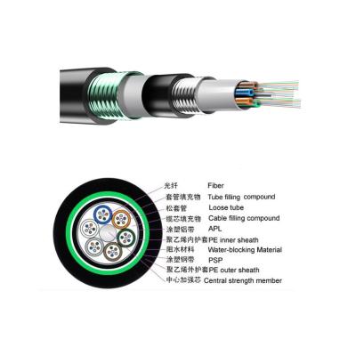 China 2 - 288 Cores Armoured Optical Fiber Cable GYTA GYTA53 GYTS53 Underground Fiber Cable for sale