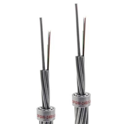 中国 24 48 96 Core OPGW Fiber Optic Cable Steel Wire Armored Optical Fiber Cable 販売のため