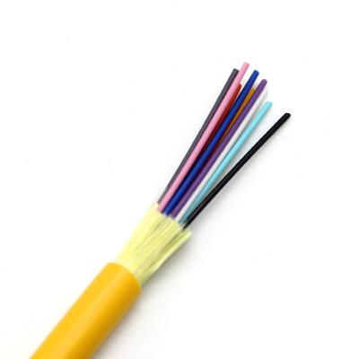 China GJFJV Indoor G652D Tight Buffered Fiber Optic Cable Single Mode Multimode Optical Fiber Cable Factory for sale