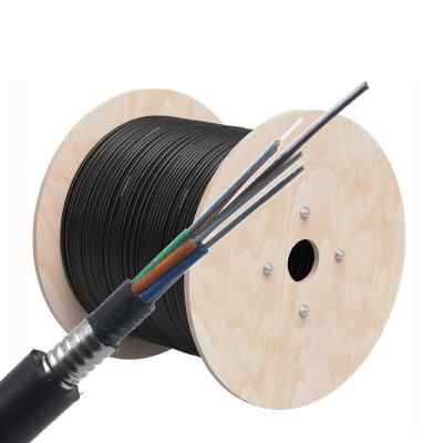China 12/24-Core Fiber Optic Cable GYTA53 PE Jacketed Outdoor Stranded Loose Tube Armored Cable for sale