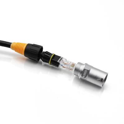 China Acoplador impermeable 8P8C RJ45 de alta calidad, conector Ethernet RJ45, carcasa de enchufe macho en venta