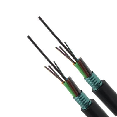 China 24 cables ópticos de la fibra acorazada subterráneo de fibra óptica del cable GYTS G652D de la base en venta