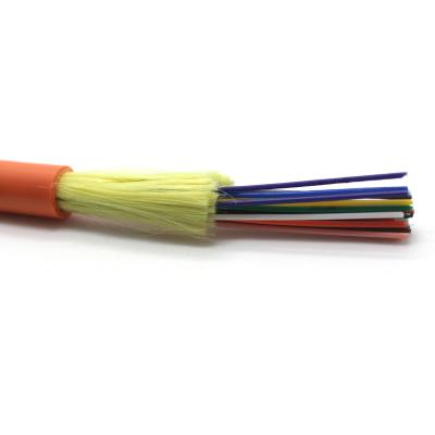 China LSZH PVC Jacket Indoor Fiber Optic Cable 12 24 Core Optical Fiber Cable for sale