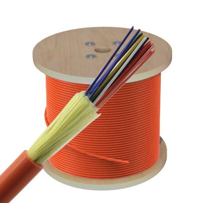 China Tight Buffered Indoor Fiber Optic Cable 24 Core OM1 OM2 GJFJV 0.9mm LSZH for sale