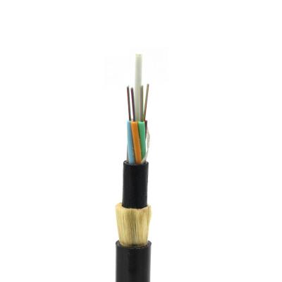 China 48 96 fio aéreo de Kevlar do revestimento do dobro do cabo de fibra ótica G652D do núcleo ADSS à venda