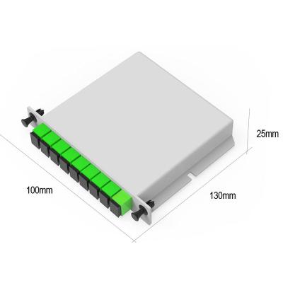 China FTTH Fiber Patch Panel Cassette Optic Fiber Plc Splitter 1x4 1x8 1x16 for sale