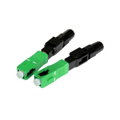 China FCC Singlemode Fiber Optic Quick Connector Sc Apc 50mm Ftth Fast Connector for sale