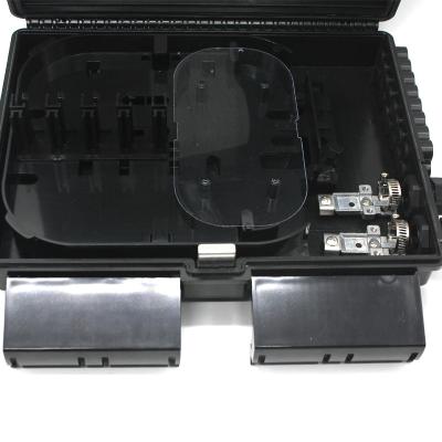 China IP65 16 Core Fiber Optic Accessories FTTH FAT Black Fiber Optical Distribution Box for sale