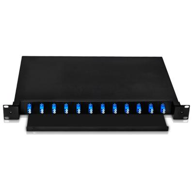 China Drawer Type Fiber Optic Accessories 1U 19 Inch Rack Mount 24 Port Patch Panel for sale