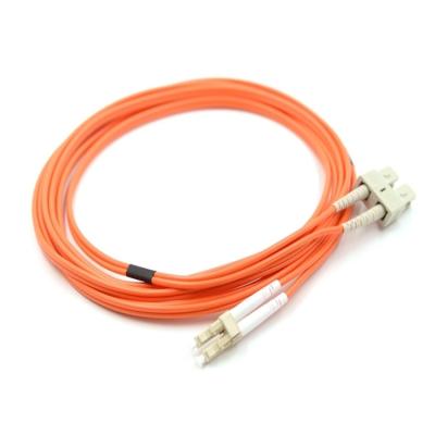 China OM1 OM2 1m 3m 5m Optical Patch Cord LC To SC Duplex Multimode for sale
