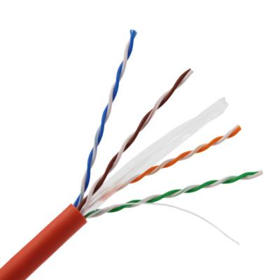 China LSZH Cat6 4pr 24awg 0.5mm Oxygen Free Copper Cat6 Shielded Cable 305m for sale