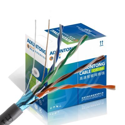 China 305 Meters FTP Cat5e Ethernet Patch Cable 24AWG Copper Conductor LAN Cable for sale