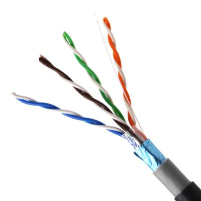 China Cobre doble FTP de la prenda impermeable del cable de Ethernet de la envoltura CAT5E 4 pares 8 pares en venta