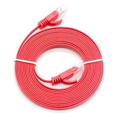 China cable de cobre plano sin blindaje del remiendo del cordón de remiendo de la red 30Awg CAT5e en venta