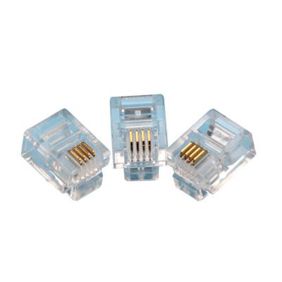 China Cat3 6p4c RJ45 Connector Telephone Connecter Rj11 Modular Jack for sale