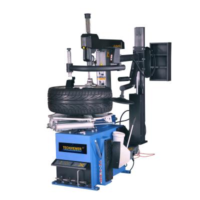 China Steel Head 14-26 inch 2500kg Tilt Back Tire Changer Machine With Help Arm for sale